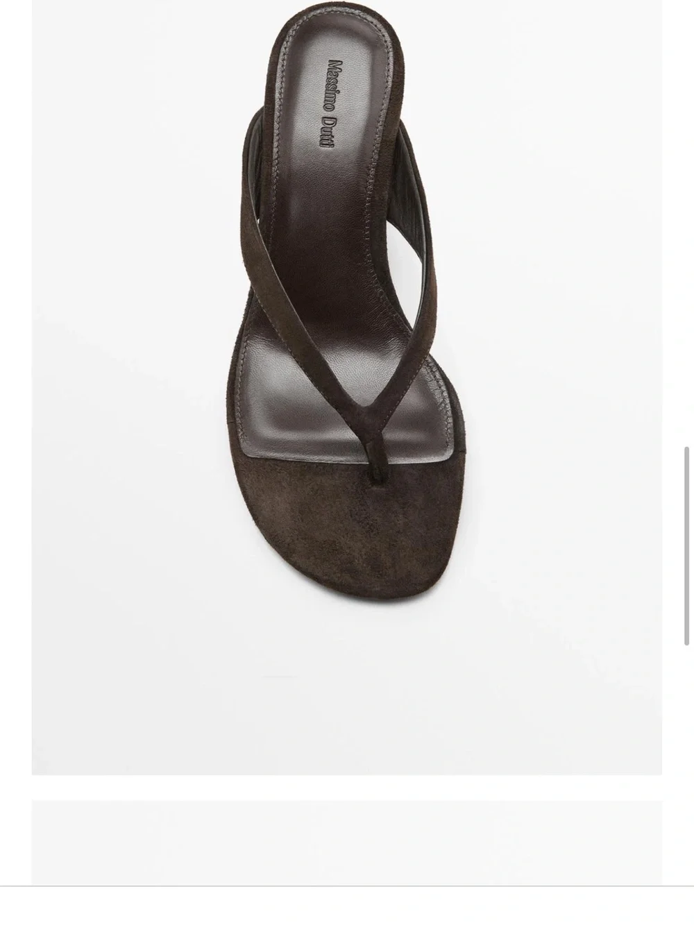 Massimo Dutti dark brown Wedge Thong Sandals in Dark Brown - Women